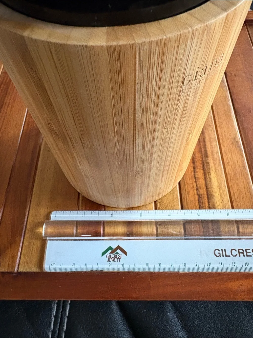 Giada De Laurentiis Bamboo Utensil Holder & Wood Kitchen Utensil Set